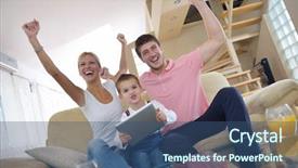  Presentation with computer games - Amazing PPT theme having modern home for playing game backdrop and a  colored foreground