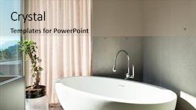  Presentation with ceramic - Theme having modern house detail bathroom ceramic background and a coral colored foreground