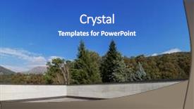  Presentation with empty - PPT theme having modern house exterior empty rooftop background and a teal colored foreground