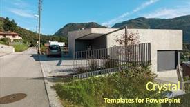  Presentation with minimalist - Audience pleasing slide set consisting of modern house minimalist square concrete backdrop and a tawny brown colored foreground