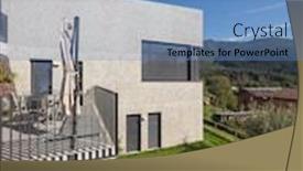  Presentation with minimalist - Audience pleasing PPT layouts consisting of modern house minimalist square concrete backdrop and a teal colored foreground