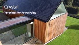  Presentation with house - Amazing slide deck having modern house with extension backdrop and a  colored foreground