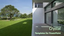  Presentation with modern trees - Slides having modern house background and a  colored foreground