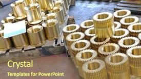  Presentation with steel factory - Cool new presentation with modern indoor hall for assembly backdrop and a coral colored foreground