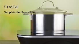  Presentation with modern - Audience pleasing PPT layouts consisting of modern induction stove backdrop and a yellow colored foreground