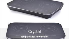  Presentation with modern - Slide deck having modern induction stove background and a gray colored foreground