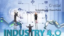  Presentation with technical - Amazing presentation theme having modern-industry-4-0-technical backdrop and a light blue colored foreground