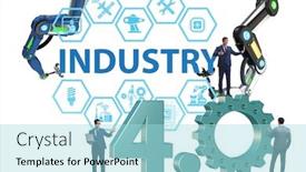  Presentation with technical - Beautiful PPT layouts featuring modern-industry-4-0-technical backdrop and a arctic colored foreground