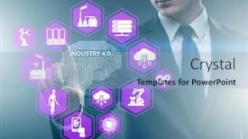  Presentation with technical - Presentation featuring modern-industry-4-0-technical background and a light blue colored foreground