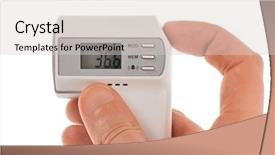  Presentation with digital - Amazing slides having modern infra-red digital thermometer backdrop and a lemonade colored foreground