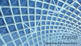  Presentation with steel factory - Presentation theme enhanced with modern-interior-architecture-of-metal background and a light blue colored foreground