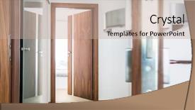  Presentation with interior design - PPT layouts consisting of modern interior design architecture - interior background and a coral colored foreground