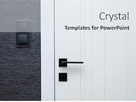 Monochrome Modern Interior Design Details Door PPT template 69 ...