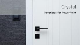  Presentation with switches - PPT layouts consisting of modern-interior-design-details-door background and a sky blue colored foreground