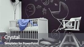  Presentation with room interior design - Cool new slides with modern interior design of baby backdrop and a gray colored foreground