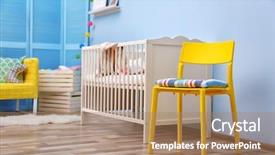  Presentation with room interior design - Presentation featuring modern interior design of baby background and a  colored foreground