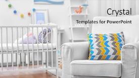  Presentation with room interior design - Theme featuring modern interior design of baby background and a light gray colored foreground