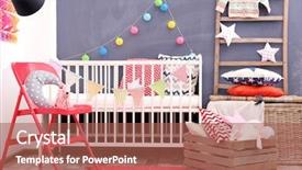  Presentation with room interior design - PPT layouts enhanced with modern interior design of baby background and a red colored foreground