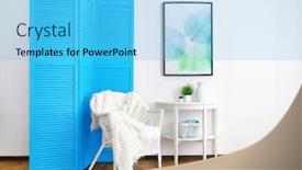  Presentation with furniture design - Presentation theme featuring modern-interior-design-with-furniture background and a  colored foreground