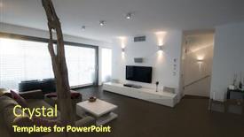  Presentation with interior design - Beautiful presentation featuring modern-interior-design backdrop and a tawny brown colored foreground