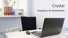  Presentation with pediatrician - Beautiful presentation design featuring modern interior of office pediatrician backdrop and a sky blue colored foreground