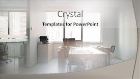 Presentation with meetings - Beautiful theme featuring modern-interior-of-office backdrop and a white colored foreground