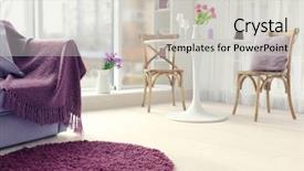  Presentation with interior - Cool new presentation with modern interior with lilac accent backdrop and a light gray colored foreground