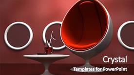  Presentation with unique red chair - Colorful slide set enhanced with modern interior with red chair backdrop and a tawny brown colored foreground