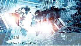  Presentation with international business - Audience pleasing slide deck consisting of modern-international-business-mixed-media backdrop and a sky blue colored foreground