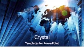  Presentation with international - Beautiful presentation theme featuring modern international business backdrop and a navy blue colored foreground