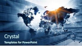  Presentation with commerce international - PPT layouts consisting of modern international business background and a ocean colored foreground