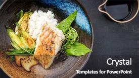  Presentation with stir fried bok choy - Cool new theme with thai style - modern japanese fried cod fish backdrop and a dark gray colored foreground