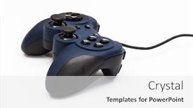  Presentation with gaming - Theme enhanced with modern-joystick-for-gaming background and a white colored foreground