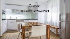  Presentation with kitchen design - Colorful theme enhanced with modern kitchen interior design architecture backdrop and a light gray colored foreground