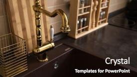  Presentation with luxury gold - Beautiful presentation theme featuring modern kitchen interior luxury gold backdrop and a wine colored foreground