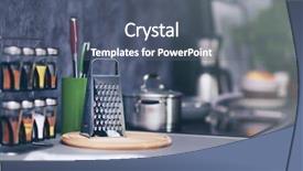  Presentation with cutting board - Presentation having modern kitchen table with grater background and a gray colored foreground