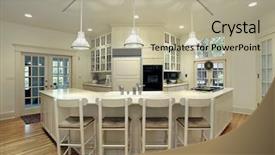  Presentation with cream - Colorful PPT layouts enhanced with modern kitchen with breakfast bar backdrop and a  colored foreground