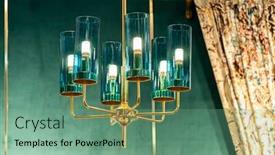  Presentation with lamps - PPT theme enhanced with modern-lamps-are-hanging background and a seafoam green colored foreground