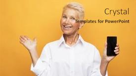  Presentation with old people - Theme with modern-lifestyle-old-people-communication background and a  colored foreground