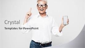  Presentation with old people - Presentation theme enhanced with modern-lifestyle-old-people background and a white colored foreground