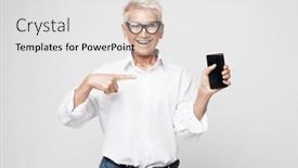  Presentation with old people - Presentation design consisting of modern-lifestyle-old-people background and a white colored foreground