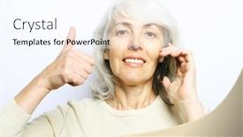  Presentation with old people - Slide set featuring modern-lifestyle-tehnology-and-old background and a  colored foreground