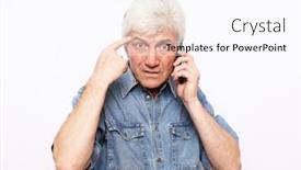  Presentation with pensioner - Presentation theme having modern-lifestyle-tehnology-and-old background and a pink colored foreground