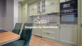  Presentation with light green - Slide set featuring modern-light-green-luxurious-kitchen background and a gray colored foreground