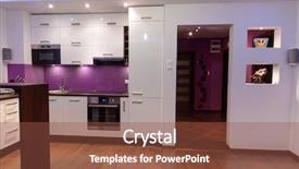  Presentation with modern medicine cardiology concept mixed - Presentation consisting of modern living room interior background and a tawny brown colored foreground