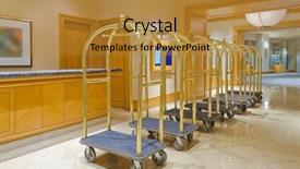  Presentation with five stars - Amazing PPT theme having modern lobby for five stars backdrop and a gold colored foreground