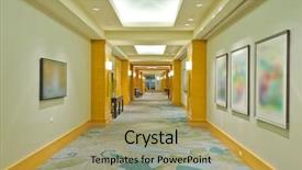  Presentation with five stars - Slides with modern lobby for five stars background and a yellow colored foreground