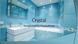  Presentation with sonar blue modern ship radar - Slides consisting of modern luxury bathroom blue interior background and a light blue colored foreground