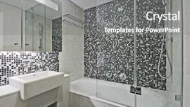  Presentation with tub - Audience pleasing presentation theme consisting of modern luxury bathroom with large backdrop and a gray colored foreground