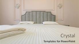  Presentation with bedroom modern - Presentation with modern-luxury-bedroom-interior background and a light gray colored foreground